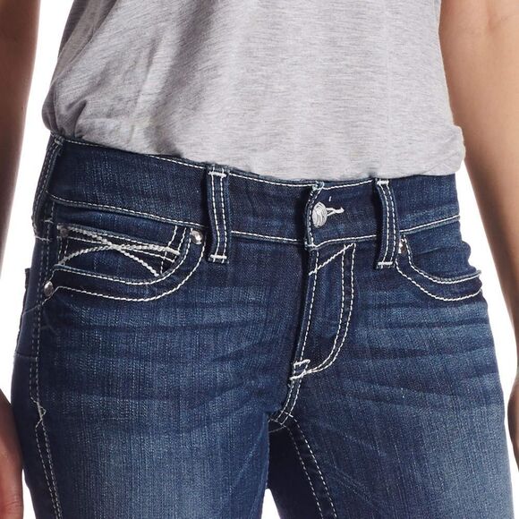 REAL ARIAT Low Rise Boot Rosy Whipstitch Jeans C21 - Picture 4 of 11